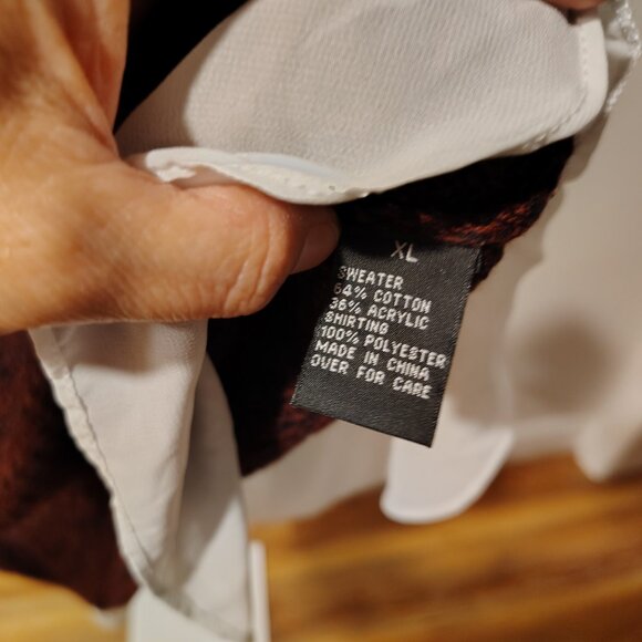 AB Studio Women's Layered Sweater Shirt Size XL NWT - Picture 8 of 12